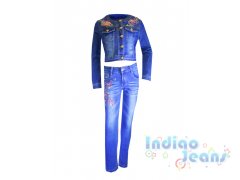 Стильный джинсовый костюм для девочек, арт. I31736-8/I31736.