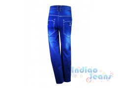 Синие прямые джинсы-стрейч для мальчиков,арт. AN6614.