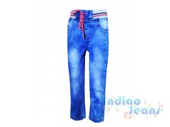 Стильные джинсы-стрейч на резинке, для мальчиков, арт. М12195.