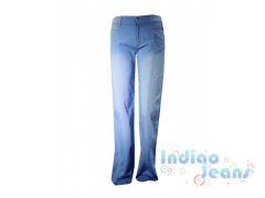 Летние облегченные джинсы для девочек, арт. I5574.