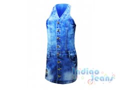 Ультрамодный джинсовый сарафан для девочек, арт. I31064.