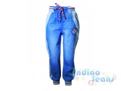 Комбинированные джинсы на резинке, арт. А14671.