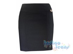 Черно-серая  школьная юбка для девочек, арт. Q13015.