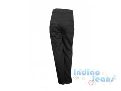 Мягкие утепленные черные брюки-стрейч для мальчиков, арт. AN6071.