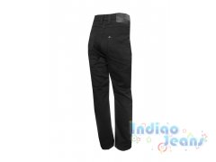 Черные утепленные брюки-стрейч для мальчиков, арт. М10868.