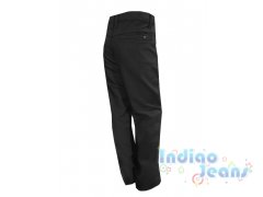 Черные утепленные брюки из немнущейся ткани, для мальчиков, арт. BY8304.
