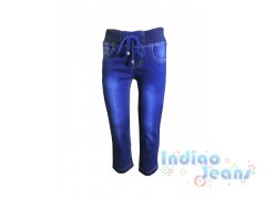 Стильные джинсы-стрейч на мягкой резинке, для девочек, арт. I32948.