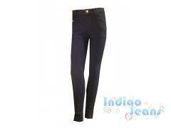 Черные зауженные брюки-стрейч для девочек, арт. А14524.