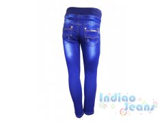Мягкие джинсы-стрейч на резинке, для девочек, арт. I33141.