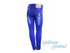 Плотнооблегающие джинсы-стрейч для девочек, арт. I33021.
