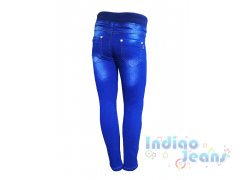 Скромные джинсы-стрейч на мягкой резинке, для девочек, арт. I33006.