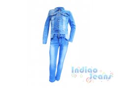 Стильный джинсовый костюм модной варки, для девочек, арт. I33027-8/I33027.