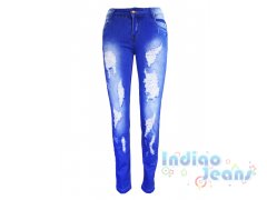 Стильные рваные джинсы для девочек, арт. I33074.