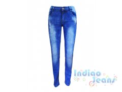 Модные потертые джинсы для девочек, арт. I32412.