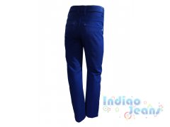 Синие брюки из немнущейся ткани, для мальчиков, арт. М12934.