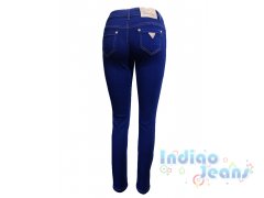 Темно-синие джинсы-стрейч для девочек, арт. I33360.