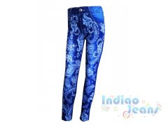 Яркие джинсы с вываренным рисунком, для девочек, арт. I31869.