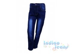Синие класссические джинсы-стрейч для мальчиков, арт. М13039.