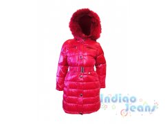 Яркое пуховое пальто для девочек "BTE.Beetle", арт. В112-232.