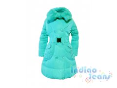 Ультрамодное пуховое пальто "BTE.Beetle" для девочек, арт. В122-117y.