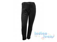 Черные утепленные брюки-стрейч для мальчиков, арт. BY1742.