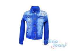 Ультрамодная джинсовая куртка  для девочек, арт. I33608-8.