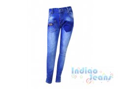 Интересные джинсы для девочек, ремень в комплекте, арт. 9224.