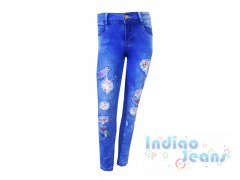 Яркие рваные джинсы для девочек, арт. I32585.