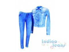 Облегченный джинсовый костюм для девочек, арт. I33734-8/I33734.