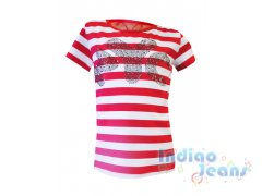 Модная полосатая футболка для девочек, арт. 701035.