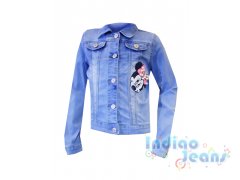 Голубая джинсовая куртка с ярким принтом, арт. I33753-8.