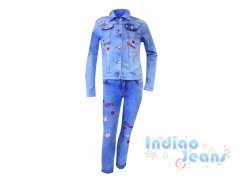 Голубой джинсовый костюм для девочек, арт. I33752-8/I33752.