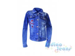 Интересная джинсовая куртка для девочек, арт. I33751-8.