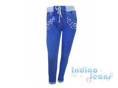 Джинсы с россыпью жемчуга, арт. I33756.