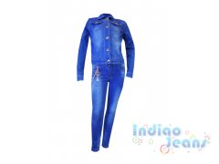 Практичный джинсовый костюм для девочек, арт.  I33749-8/I33749.