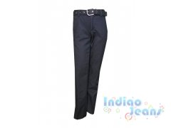 Классические школьные брюки-стрейч, ремень в комплекте, (немнущаяся ткань-non iron), арт. AN6507.