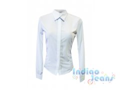 Белая блузка со скрытыми пуговицами, большие размеры, арт. К701380-1.