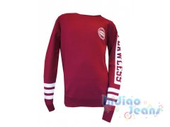 Бордовая толстовка , для мальчиков, с надписями, арт. К013113.