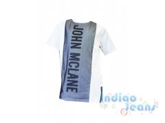 Удлиненная белая футболка с молниями по бокам, арт. 180130.