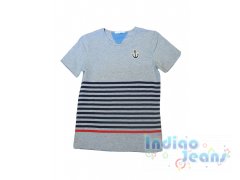 Серая футболка в полоску, арт. 610157.