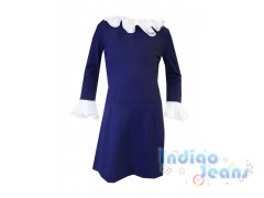 Оригинальное синее школьное платье  для девочек, арт. К701422.