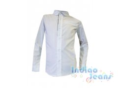 Белая приталенная рубашка, с длинным рукавом, арт. К800575-1.