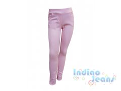 Розовые брюки на резинке, для девочек, арт. SL201042.