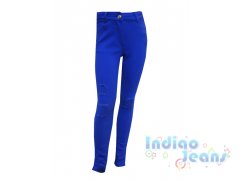 Синие рваные брюки  для девочек, арт. SL702062.