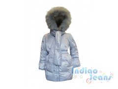 Серое зимнее пальто для девочек, арт. В122-81М.