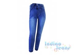 Стильные джинсы снизу с резинками, для девочек, арт. I34060.