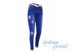 Стильные  джинсы для девочек, арт. I33899.