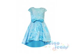 Нежное голубое платье , удлиненное сзади, арт. 781626.