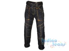 Стильные джинсы - стрейч для мальчиков, ремень в комплекте, арт. М4420.