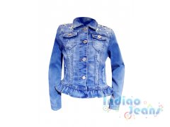 Стильная джинсовая куртка для девочек, арт. I34192-8.